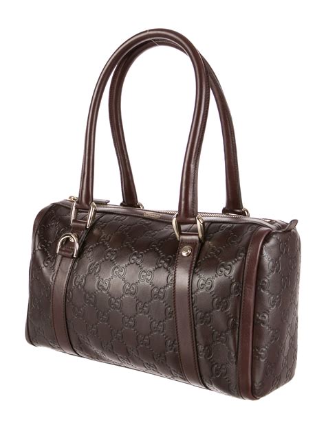 gucci vintage boston bag brown|Gucci Boston bag guccissima.